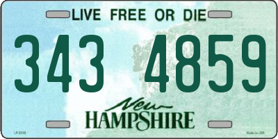 NH license plate 3434859