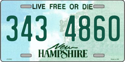 NH license plate 3434860