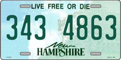 NH license plate 3434863