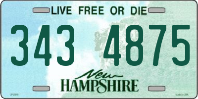NH license plate 3434875
