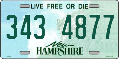 NH license plate 3434877