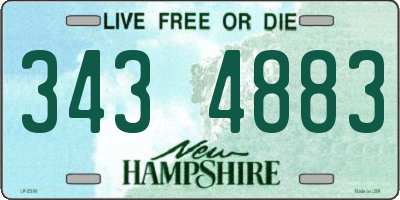 NH license plate 3434883