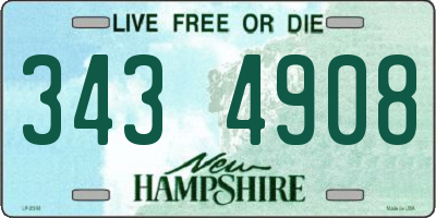 NH license plate 3434908