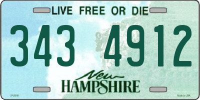 NH license plate 3434912