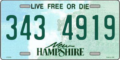 NH license plate 3434919