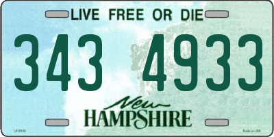NH license plate 3434933