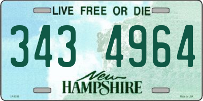 NH license plate 3434964