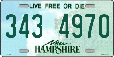 NH license plate 3434970