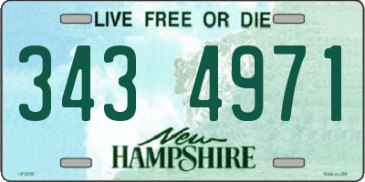 NH license plate 3434971