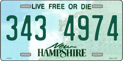 NH license plate 3434974