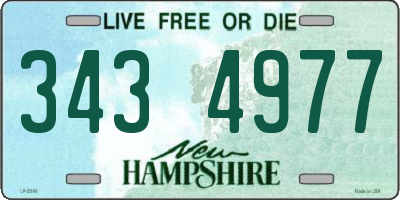 NH license plate 3434977