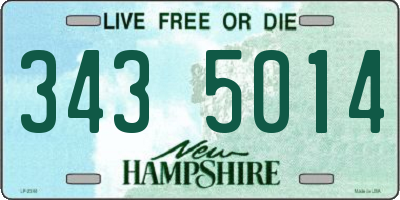 NH license plate 3435014