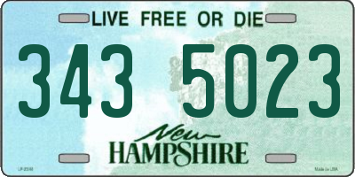 NH license plate 3435023