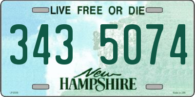 NH license plate 3435074