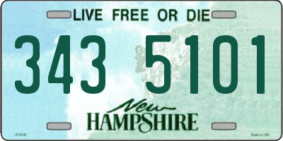 NH license plate 3435101