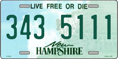 NH license plate 3435111