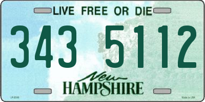 NH license plate 3435112
