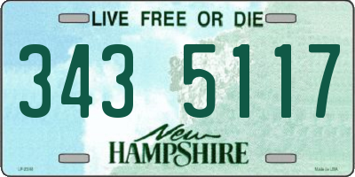 NH license plate 3435117
