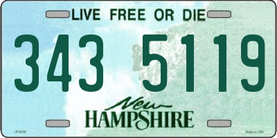 NH license plate 3435119