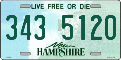 NH license plate 3435120