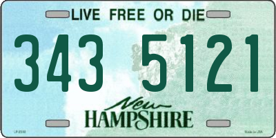 NH license plate 3435121