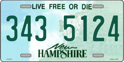 NH license plate 3435124