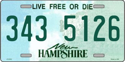 NH license plate 3435126
