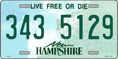 NH license plate 3435129