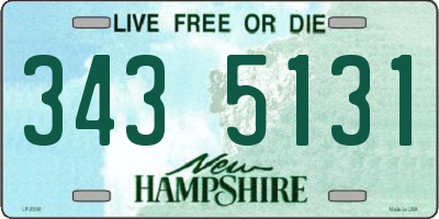 NH license plate 3435131