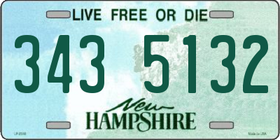 NH license plate 3435132