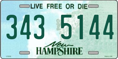 NH license plate 3435144