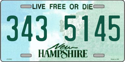 NH license plate 3435145