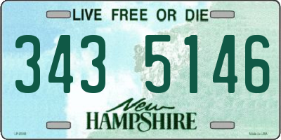 NH license plate 3435146