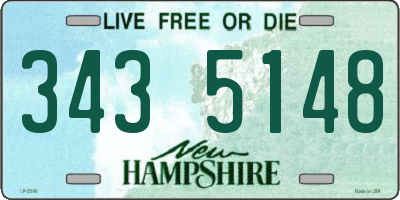 NH license plate 3435148