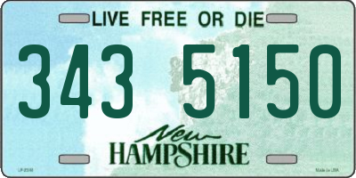 NH license plate 3435150