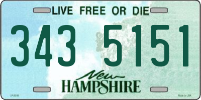 NH license plate 3435151