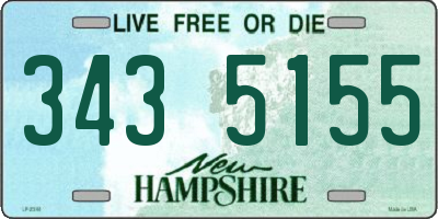 NH license plate 3435155