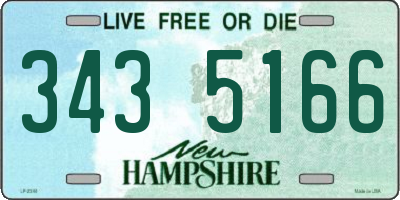 NH license plate 3435166