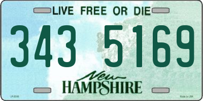 NH license plate 3435169