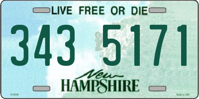 NH license plate 3435171