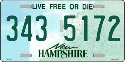 NH license plate 3435172