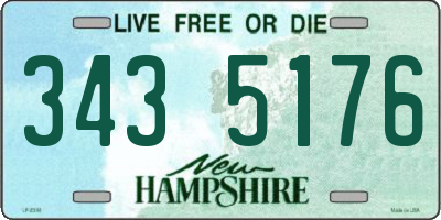 NH license plate 3435176