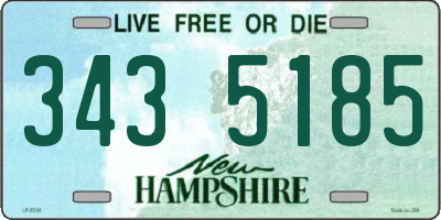 NH license plate 3435185