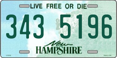 NH license plate 3435196