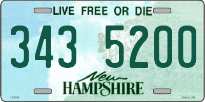 NH license plate 3435200