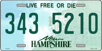 NH license plate 3435210