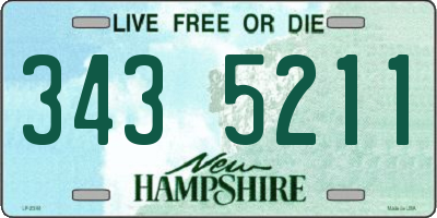 NH license plate 3435211