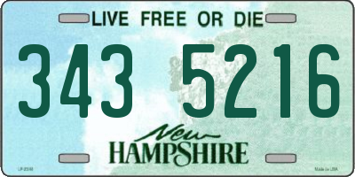 NH license plate 3435216
