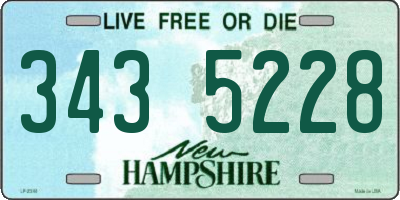 NH license plate 3435228