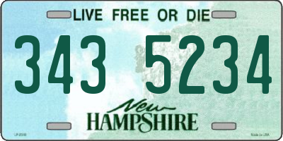 NH license plate 3435234